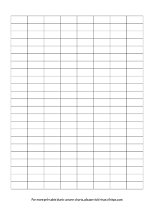 Printable Simple Blank 8-Column Chart Template