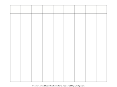 Printable Landscape Style 9 Column Chart