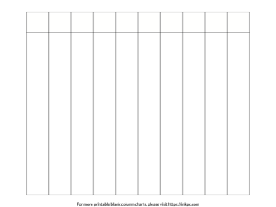 Printable Landscape Style 10 Column Chart