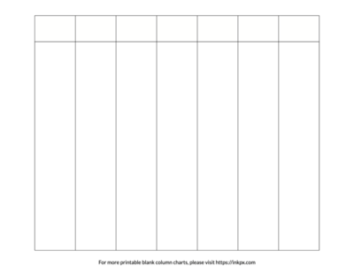 Printable Landscape Style 7 Column Chart