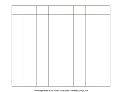 Printable Landscape Style 8 Column Chart