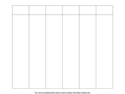 Printable Landscape Style 6 Column Chart