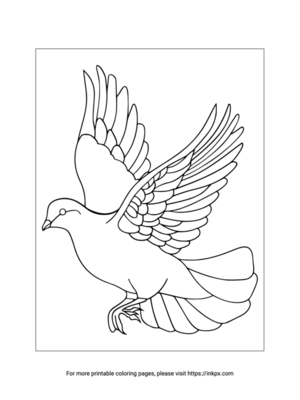 Printable Dove Coloring Page