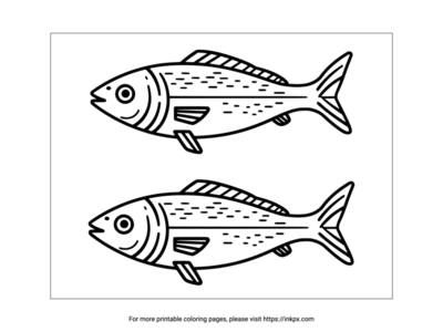 Printable Sardine Fish Coloring Page