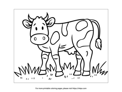 Printable Cow Coloring Page