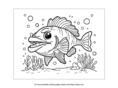 Printable Cartoon Anglerfish Coloring Sheet