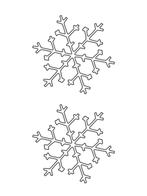 Printable Double Snowflake Outline