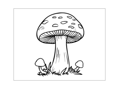 Mushroom Coloring Pages