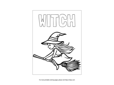 Witch Coloring Pages