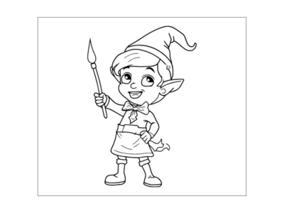 Elf Coloring Pages