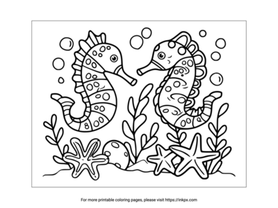 Seahorse Coloring Pages