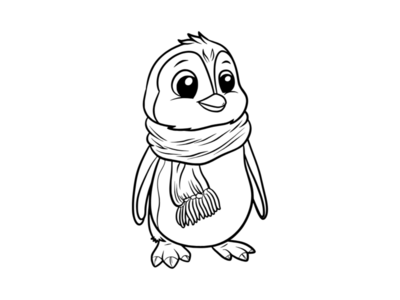 Penguin Coloring Pages