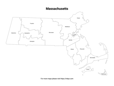 Massachusetts State Map