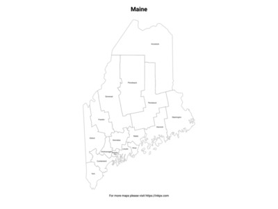 Maine State Map