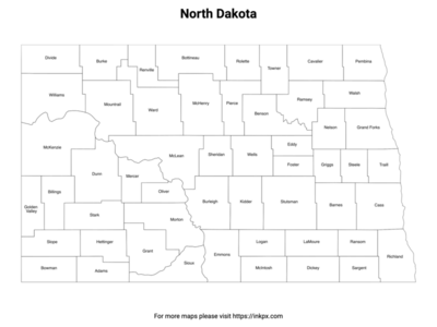 North Dakota State Map