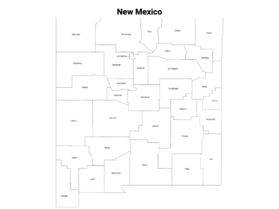 New Mexico State Map