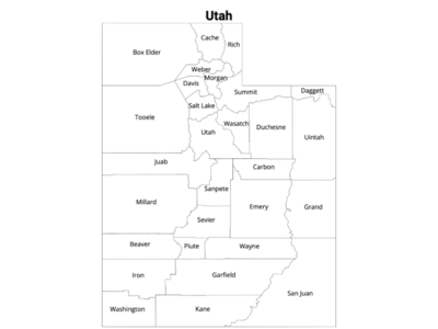 Utah State Map