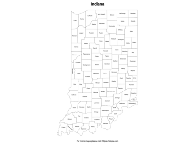 Indiana State Map