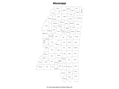 Mississippi State Map