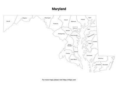 Maryland State Map