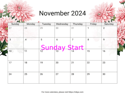 November 2024 Calendars