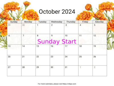 October 2024 Calendars