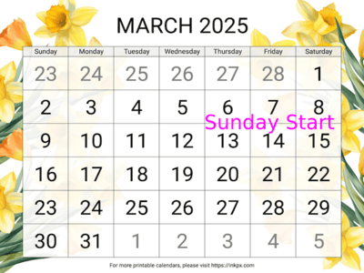 March 2025 Calendars