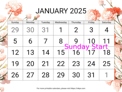 January 2025 Calendars