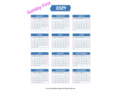 2024 Yearly Calendars