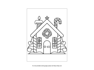 Gingerbread House Coloring Pages