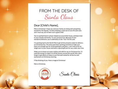 Letter From Santa Templates