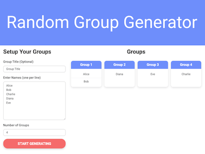 Random Group Generator