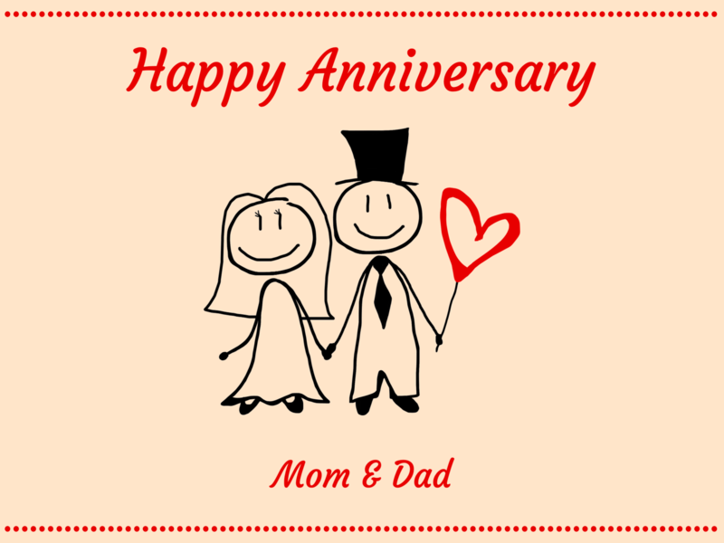 Printable Mom and Day Anniversary Card