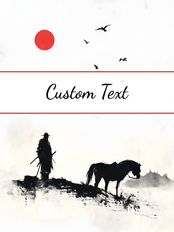 Editable Japanese Samurai Binder Cover Template