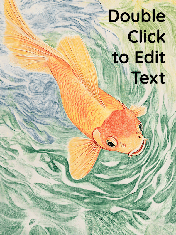 Editable Goldfish Binder Cover Template