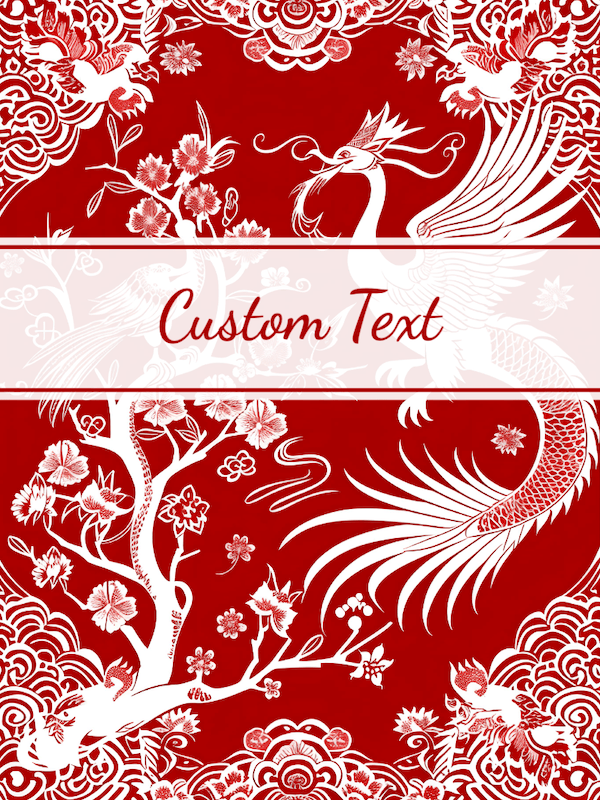 Editable Chinese Papercut Binder Cover Template