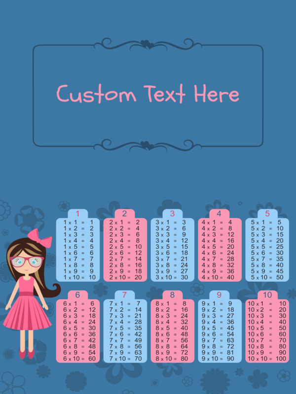Multiplication Table Doll Binder Cover