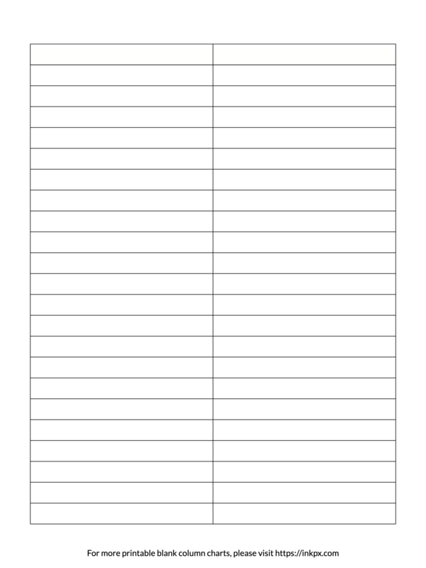 Printable Blank Column Chart Templates In PDF PNG And JPG Formats InkPx Printable Blank Column Chart Templates In PDF PNG And JPG Formats InkPx