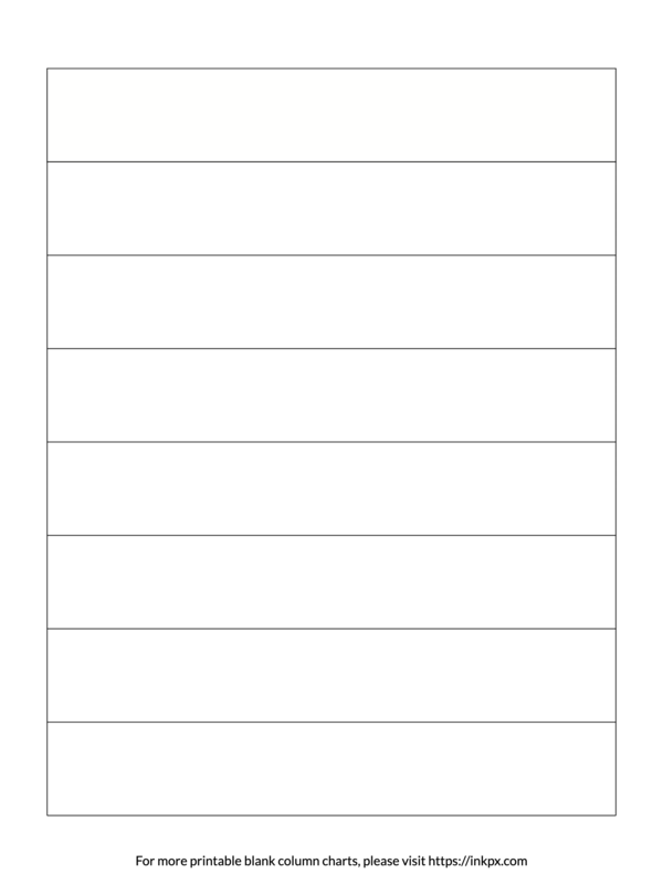 Printable Large Blank 1-Column Char Template