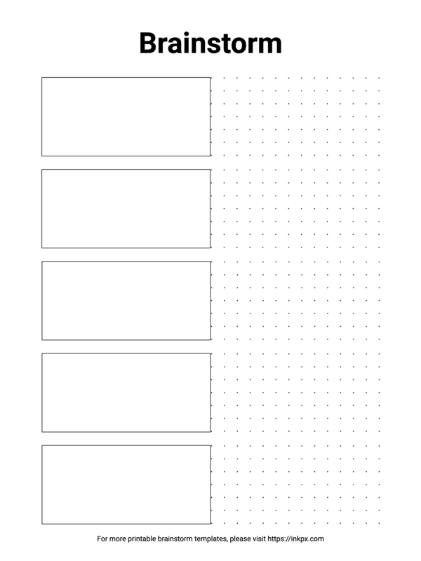 Free Printable Clean Brainstrom Sheet
