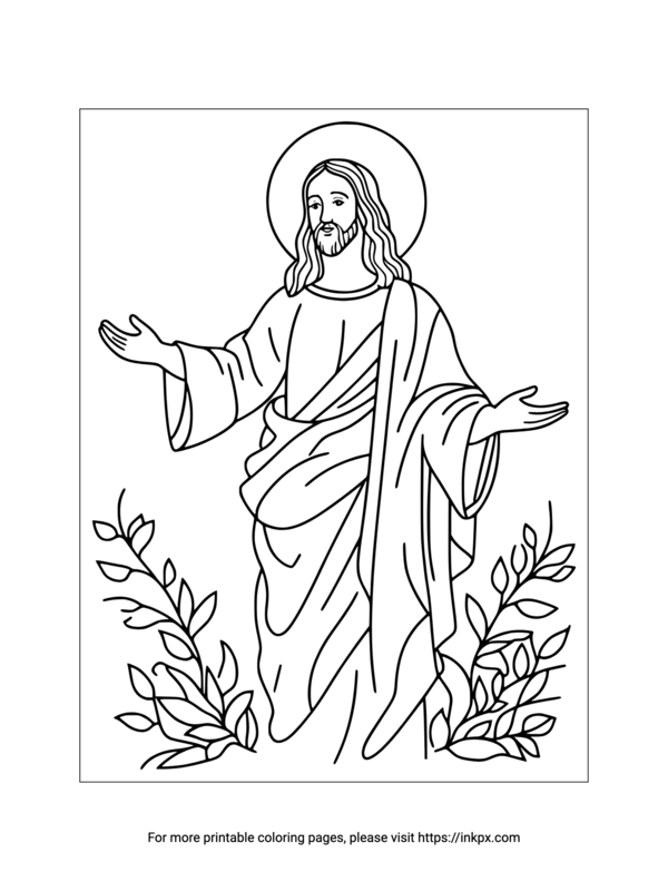 Free Printable Easy Jesus Coloring Sheet