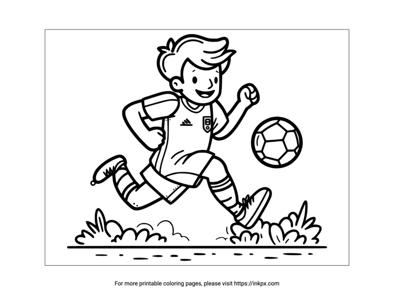 Printable Olympic Football Coloring Page