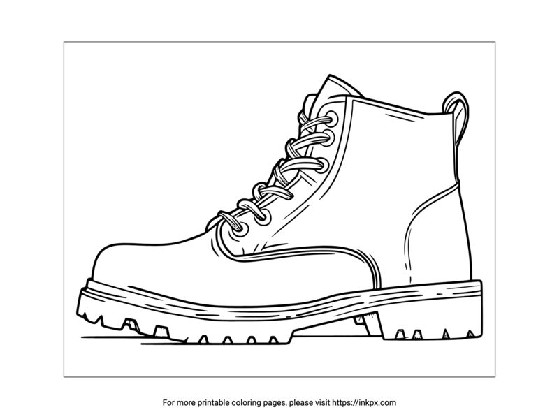 Free Printable Boots Coloring Sheet