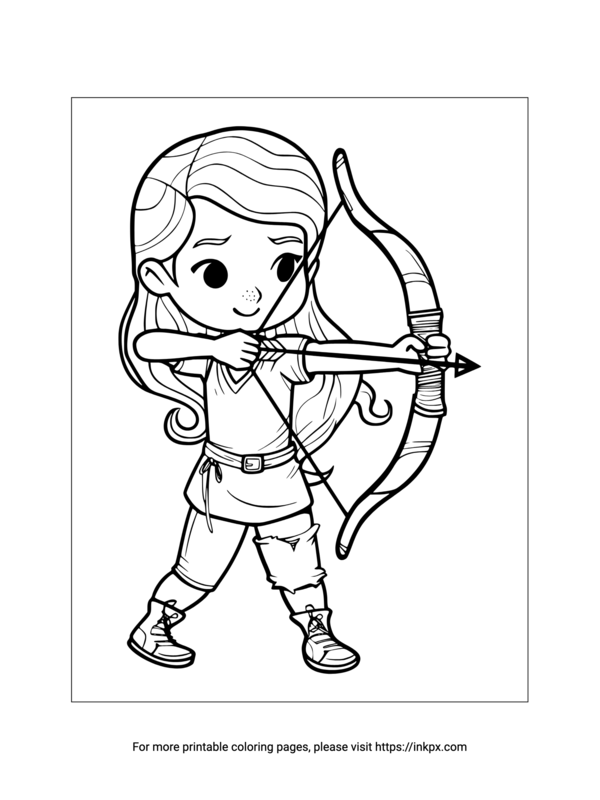 Printable Archery Coloring Sheet