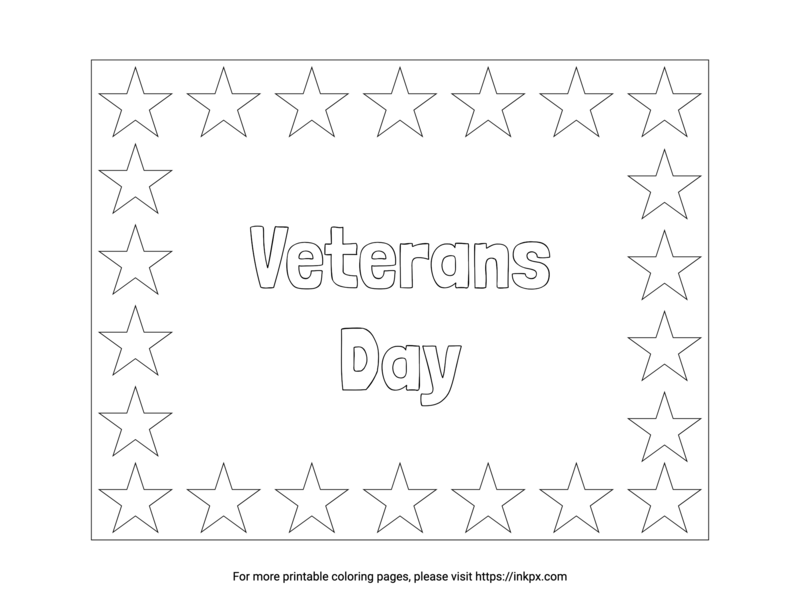 Free Printable Veterans Day Coloring Page