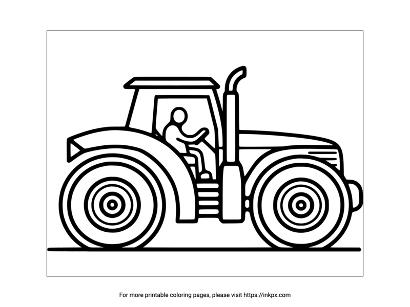 Free Printable Farm Tractor Coloring Sheet