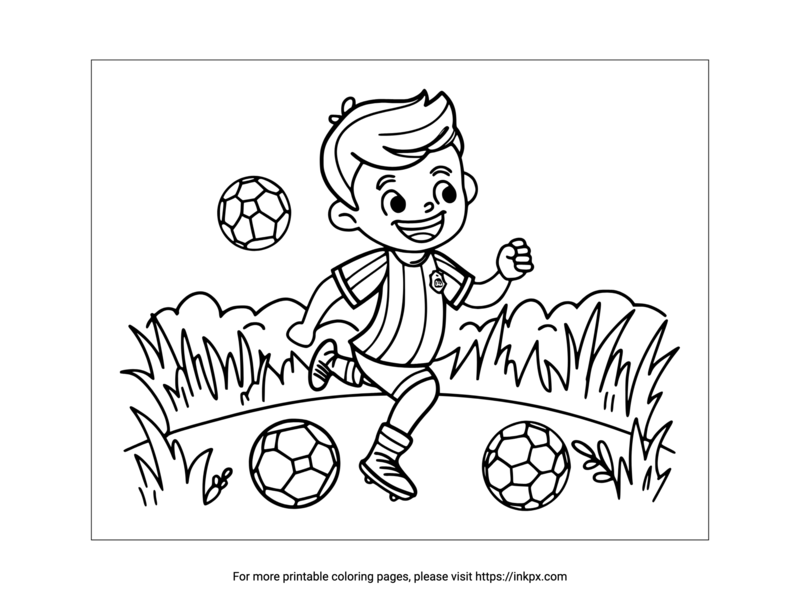 Printable Football Player Coloring Page