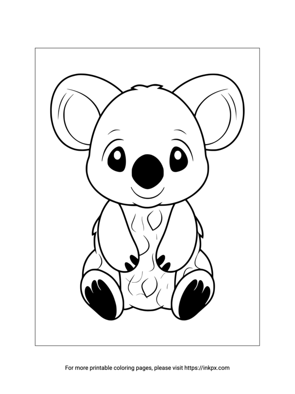 Printable Koala Coloring Page