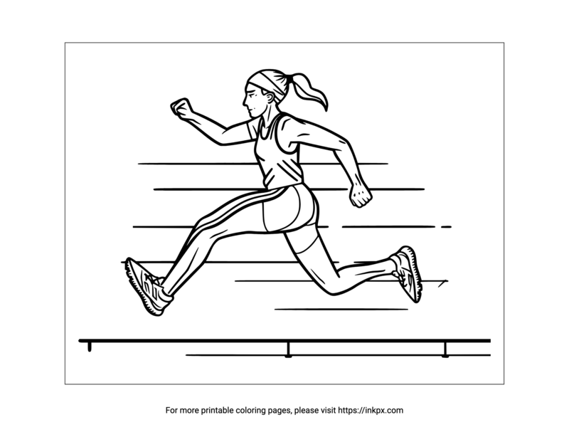 Printable Olympic Modern Pentathlon Coloring Page