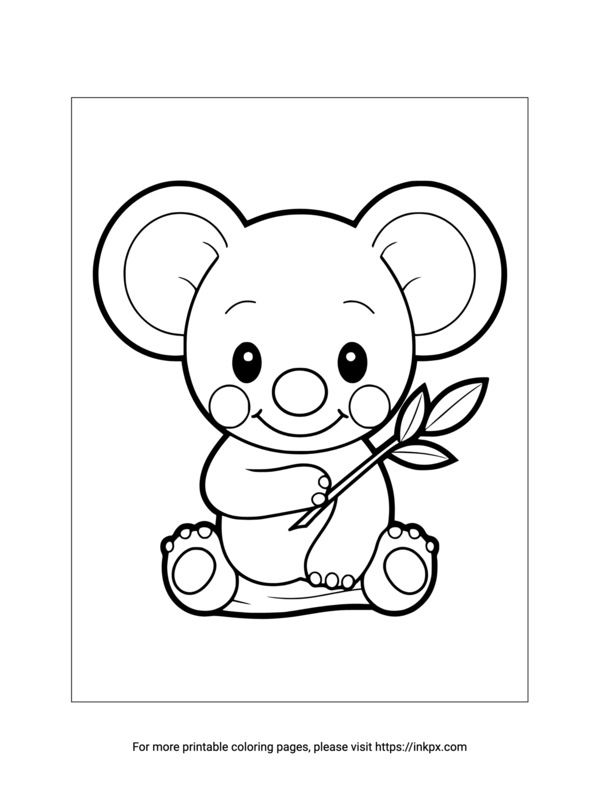 Printable Koala Coloring Sheet